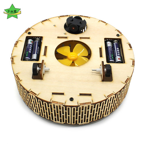 扫地机器人模型智能转向科技小制作diy手工高难度拼装圆形机器人 - 图2