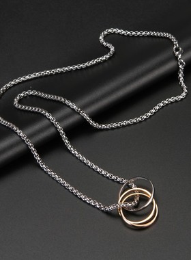 戒指两用款嘻哈风学生配饰毛衣链