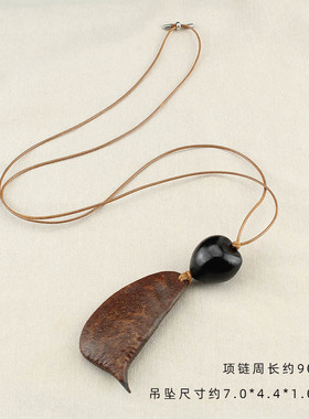 新中式国风项链女款长款豆荚吊坠