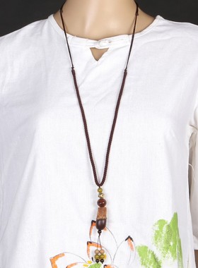 复古文艺范菩提项链春夏衣服挂件