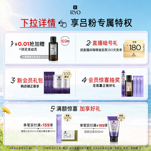 【超级88】RYO紫吕洗发水洗发液控油洗头水洗发露护发素正品 - 图2