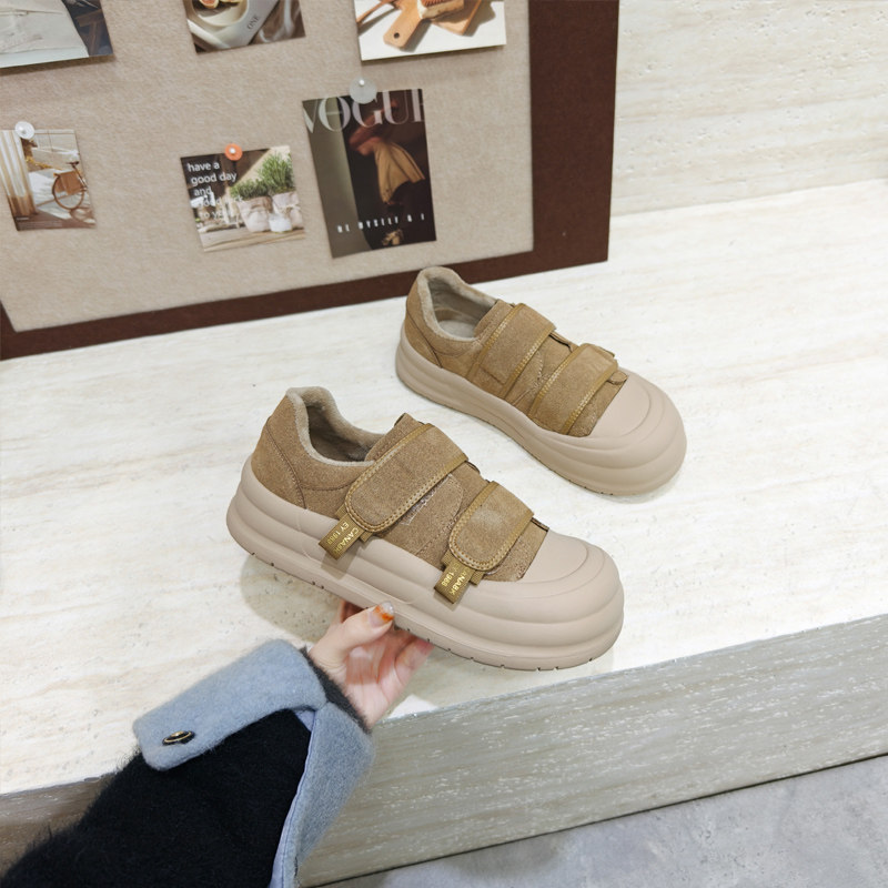 大码女鞋41-43宽胖脚肥2025冬季新款加绒款魔术贴复古休闲鞋618-3,淘宝优惠券,粉丝福利购,淘宝优惠卷