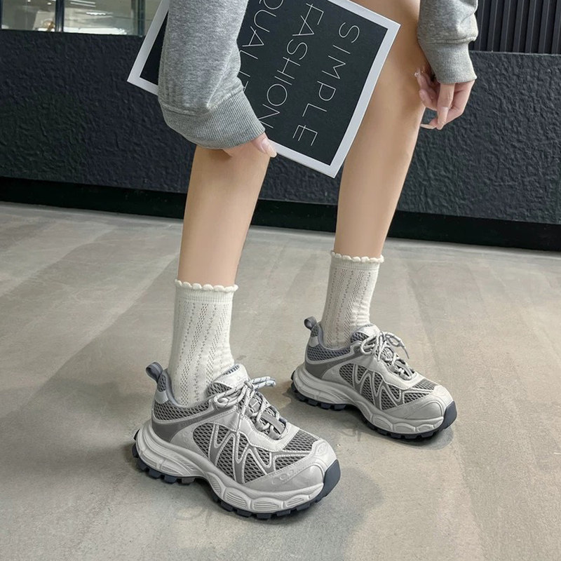 宽胖脚肥大码女鞋41-43爆款休闲鞋2026春季新款透气老爹鞋9812-1,淘宝优惠券,粉丝福利购,淘宝优惠卷