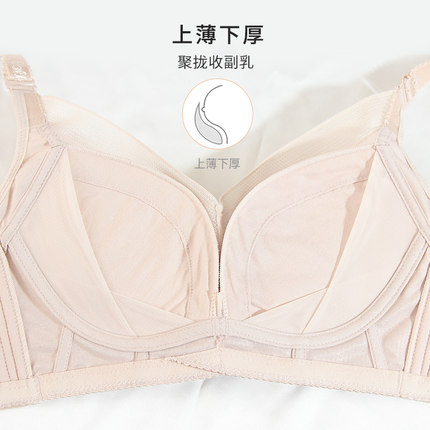 戴芝蒂2021春夏新品小胸无钢圈洞洞杯上薄下厚聚拢内衣GD67829 - 图1