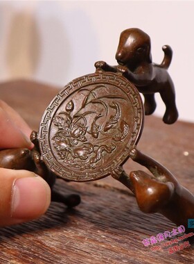纯铜手工仿古风实心小摆件