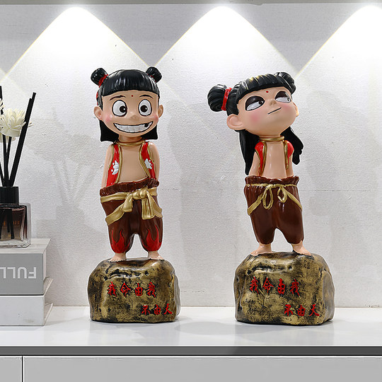 Nezha Demon Boy Comes into the World Figure Living Room Decoration Ornaments