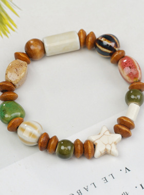 文创小红书种草景德镇陶瓷手串女生新中式流行文艺百搭古风手链潮