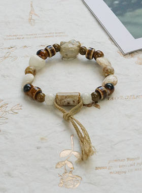 景德镇热销陶瓷清新可爱狗狗喵喵手链饰品串珠文艺闺蜜夏季百搭