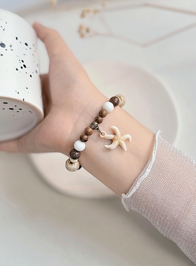 马卡龙色系大象陶瓷手串女年度新款小众设计甜美百搭闺蜜手链饰品