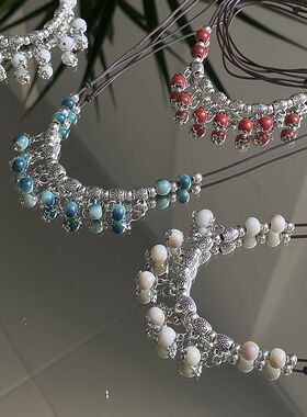 景德镇陶瓷项链古风颈链新中式学生小清新女生手工编织国风饰品