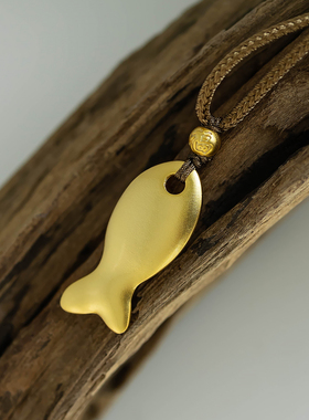 足银9999金鲫鱼年年有余毛衣链