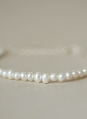 女款纯银925珍珠复古手链