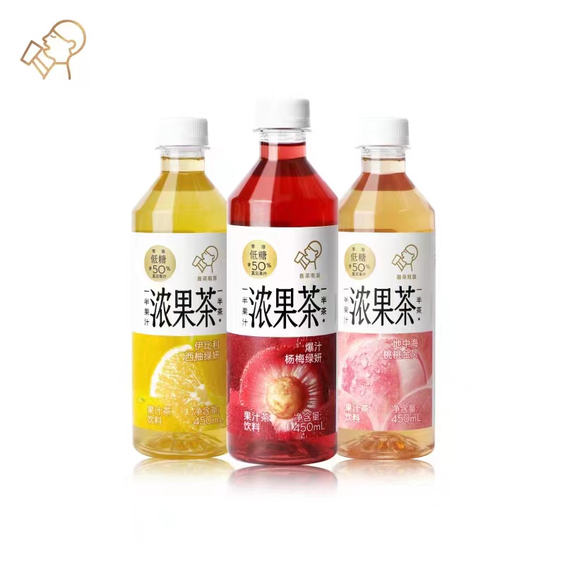 喜茶低糖果汁茶饮料450ml*15瓶装多口味浓果茶杨梅西柚桃桃芭乐 - 图3