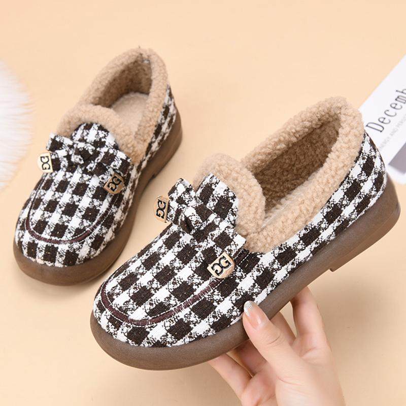 冬季豆豆鞋女鞋新款时尚百搭加绒加厚平底布鞋防滑保暖棉鞋孕妇鞋,淘宝优惠券,粉丝福利购,淘宝优惠卷