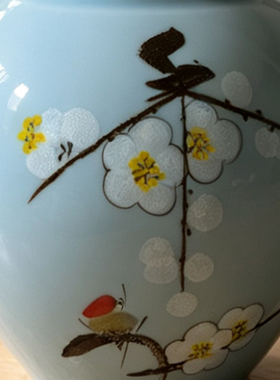 青花轩中式陶瓷花瓶雅致摆件