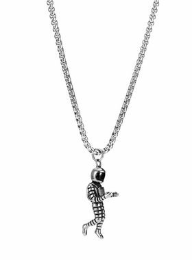 【情人节礼物】GENANX闪电潮牌宇航员拥抱情侣项链小众设计吊坠