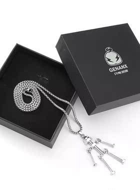 螺丝钉钛钢银白色嘻哈风男士吊坠