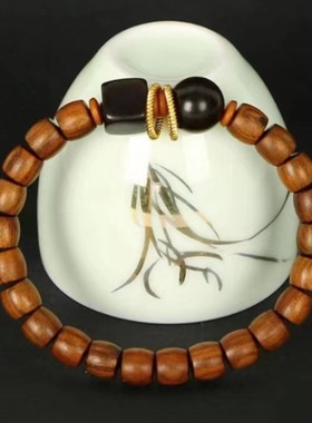 黑花梨木质异形珠手串男女款跑环