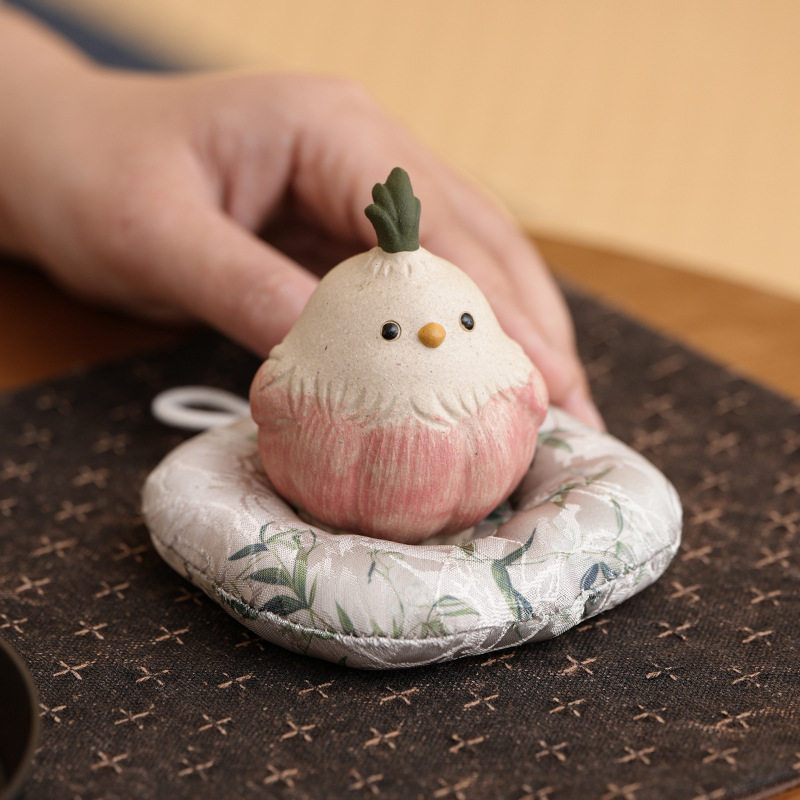 【武汉文创】紫砂茶宠蒜鸟摆件创意手工雕塑小鸡茶具茶道配件陶瓷,淘宝优惠券,粉丝福利购,淘宝优惠卷