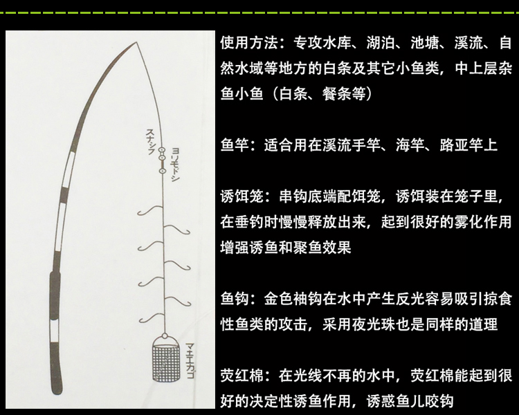 白条串钩钓组七星钩串钩套装白光金钩7钩带笼子钓笼钩白条钩专杀 - 图3