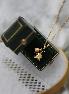 铃兰花项链女小众设计感小兰花同款森系小苍兰锁骨链不锈钢劲链