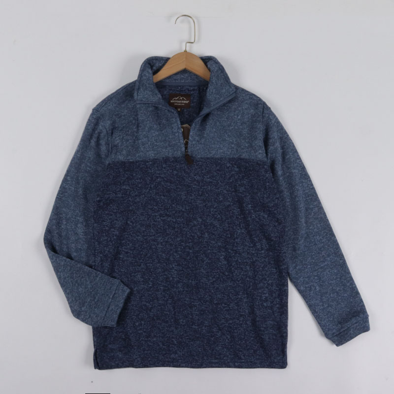 外贸原单！春秋加绒半拉链上衣冬款打底保暖长袖户外休闲套头卫衣 - 图1