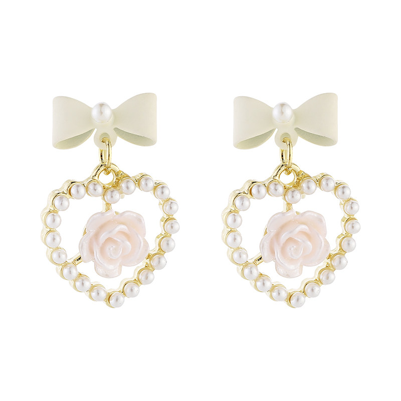 珍珠蝴蝶结耳环小众设计感高级感花朵爱心气质耳钉软垫耳夹无耳洞,淘宝优惠券,粉丝福利购,淘宝优惠卷