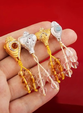 藏星月菩提三通宝瓶文玩手串