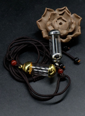 项链水晶随身西藏透明挂饰嘎乌盒