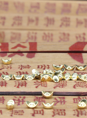 纯银实心佛像小元宝