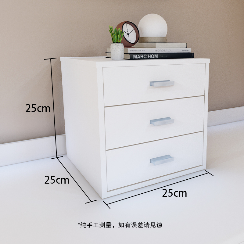 办公室小型铁皮柜白黑色文件柜多层矮柜复古彩色宿舍桌面储物柜 - 图2