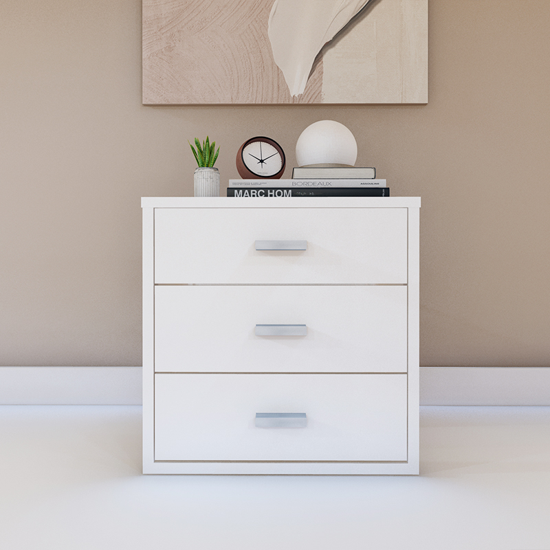 办公室小型铁皮柜白黑色文件柜多层矮柜复古彩色宿舍桌面储物柜 - 图1