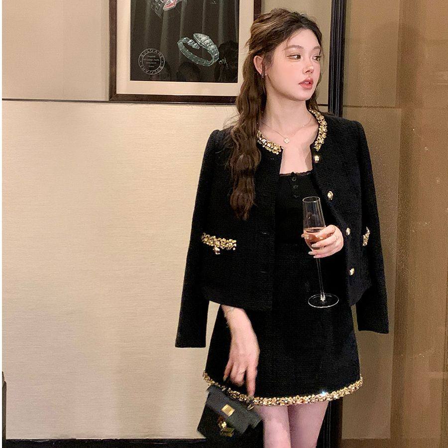 2026年秋千金紫色小香风套装裙女高级感短外套气质名媛两件套,淘宝优惠券,粉丝福利购,淘宝优惠卷