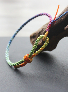 25新款端午五彩绳手工编织手绳礼物男女儿童宝宝婴儿编绳彩绳礼品