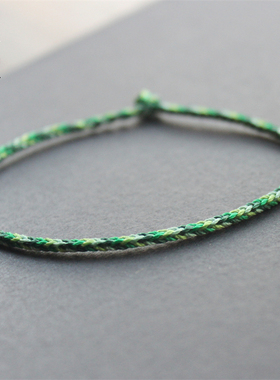 新款绿色手绳原创纯手工编织绳男女款好运本命年手链闺蜜礼物穿珠