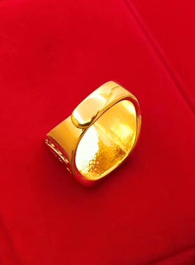 2025新款男士888发字戒指沙金开口百宽面戒男式指环首饰
