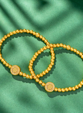 2026周家同款镶钻佛韵莲心珠串古法手链简约气质百搭日常佩戴女款