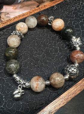 天然水晶多宝手链女薰衣粉晶柠檬晶红胶花黄塔晶海蓝宝草莓晶手串