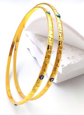 2025爆款女式滴胶恶魔之眼时尚细手圈叠戴风手环休闲派对婚庆手镯