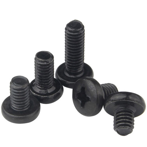 铁黑十字大圆头螺丝钉元头螺钉盘头机丝小螺丝M1.7M2M2.5M2.6M3M4 - 图3