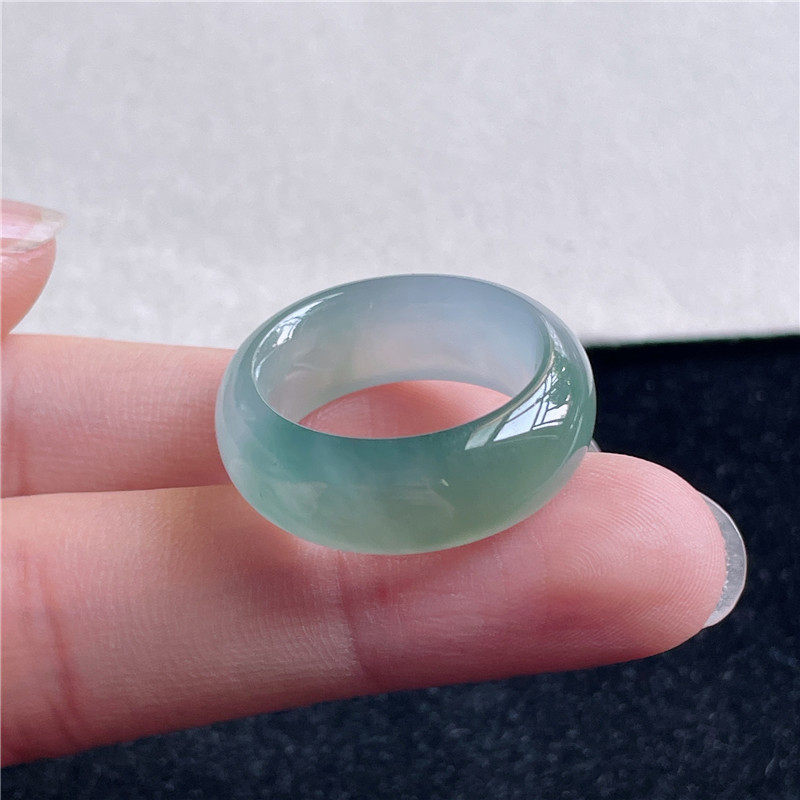 New product in September Hongyu Jadeite Ice Waxy Seed Underwater Exquisite Finger Ring Authentic A Product Q90911