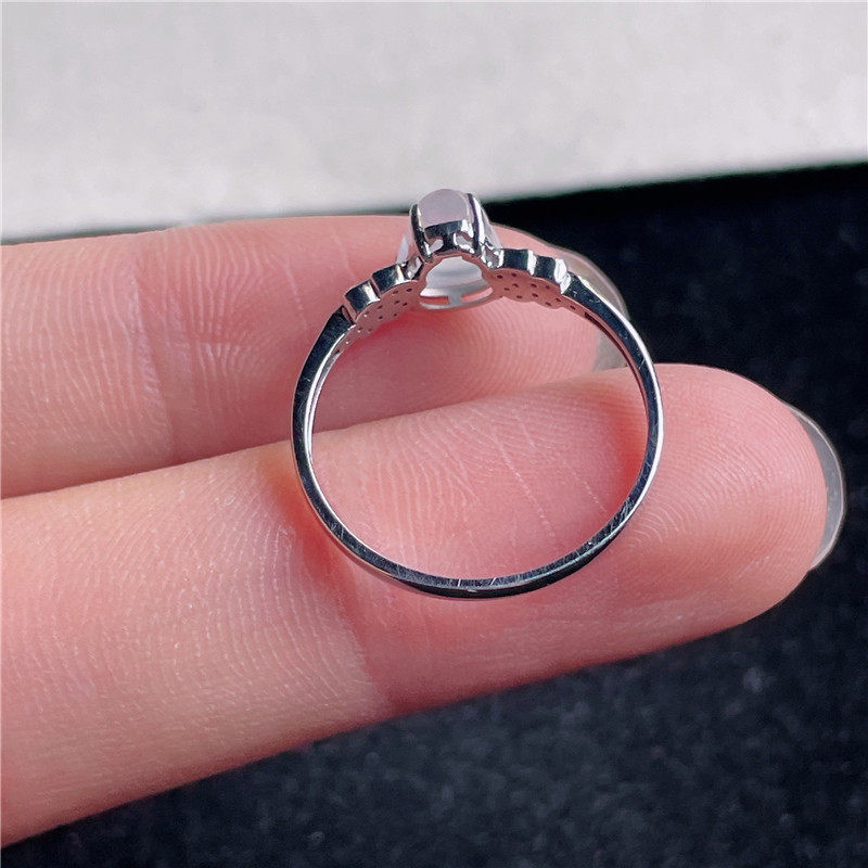 New product in September Hongyu Jadeite 18k gold inlaid ice seed white ice lucky gourd exquisite ring A940910