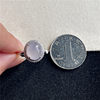 New product in September Hongyu Jadeite 18k gold inlaid ice seed shiny white ice egg surface exquisite ring A190831