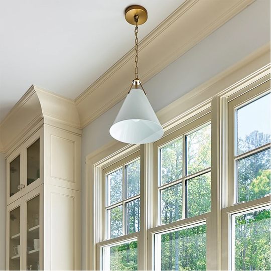 Lámpara de araña americana de un solo cabezal con barra simple