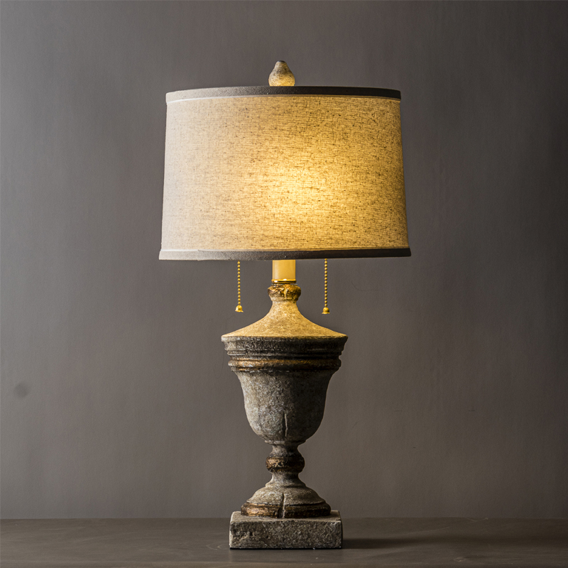 美式复古台灯 简约法式装饰创意设计师卧室房间客厅床头主卧灯具 - 图0
