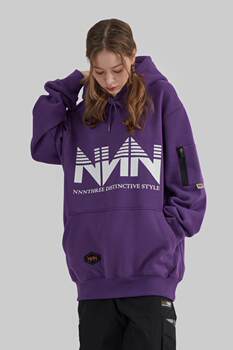 23NNN ເສື້ອຜ້າສະກີ pullover, ຜູ້ຊາຍແລະແມ່ຍິງຄະນະດຽວ, hooded, ຫນາ, ອົບອຸ່ນ, ກິລາແລະການພັກຜ່ອນ, ສີດໍາ, ສີມ່ວງແລະສີຂາວ