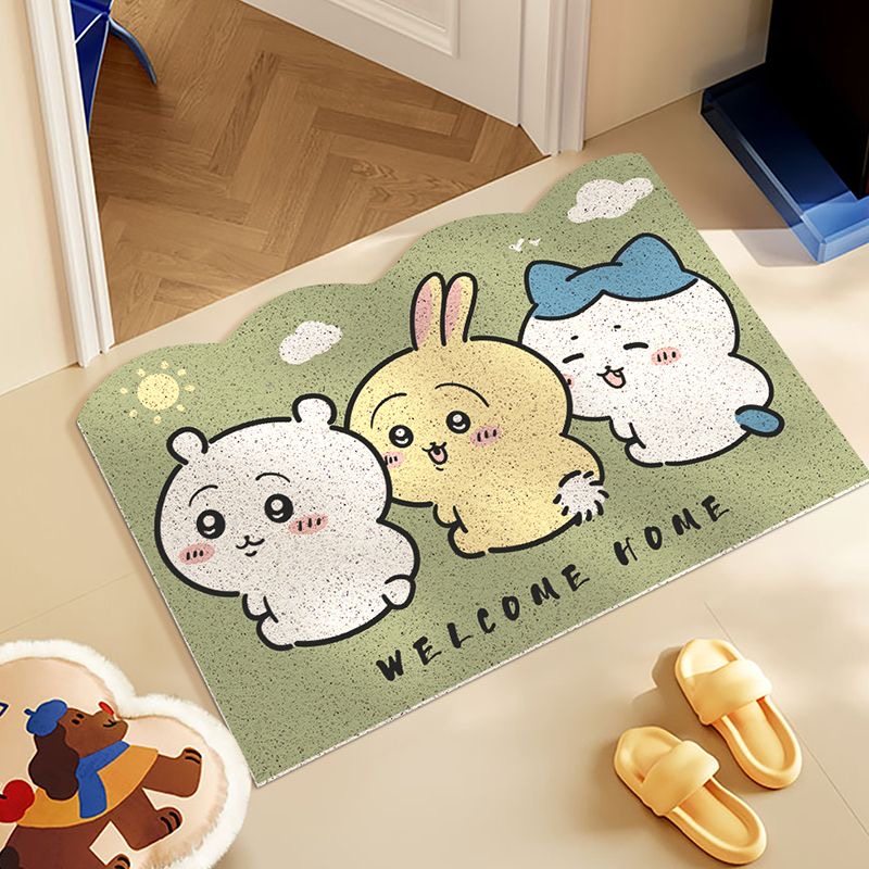 chiikawa吉伊卡哇入户地垫丝圈门垫家用防滑脚垫户外门口蹭脚地毯,淘宝优惠券,粉丝福利购,淘宝优惠卷