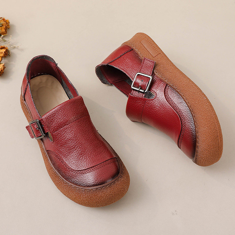 妈妈鞋真皮软底女单鞋春秋新款舒适防滑牛筋底平底宽脚中老年皮鞋,淘宝优惠券,粉丝福利购,淘宝优惠卷
