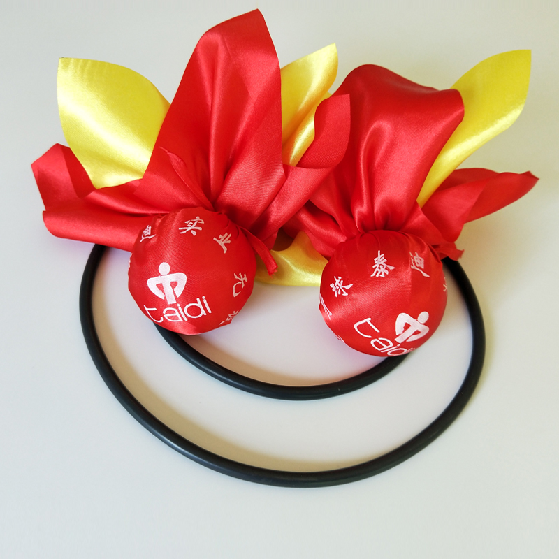 中老年人泰迪牌无极健身球双球头甩甩球太极球长款广场舞比赛轻款 - 图0