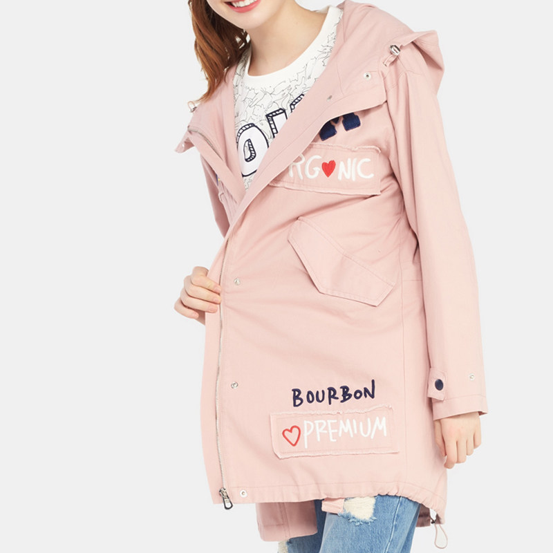 【断码l】艾格春秋季百搭直筒风衣 艾格银座风衣